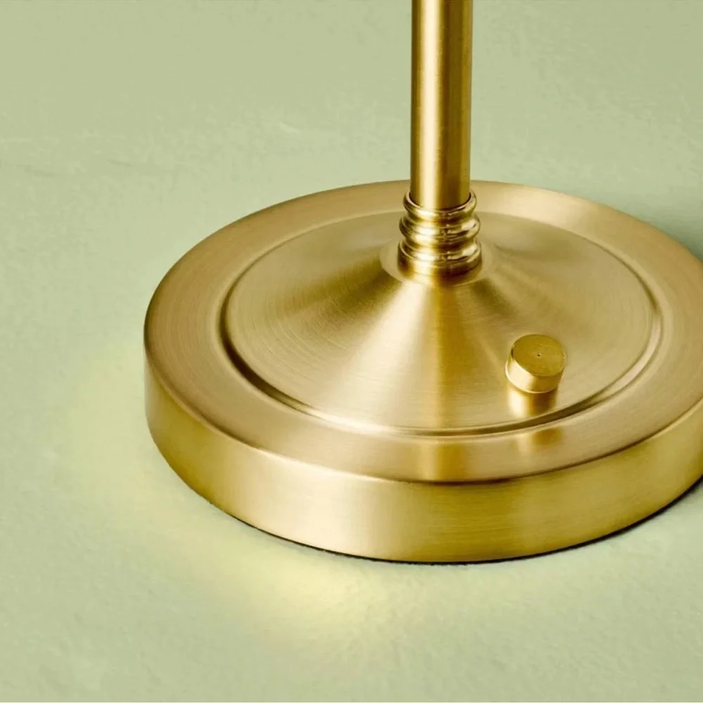Hearth & Hand Rechargeable 3x Magnification Gold LED Lights Vanity Mirror Brass